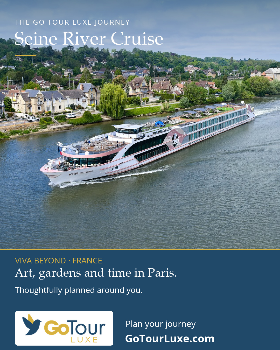 Approved VIVA BEYOND artwork showing the actual ship on the Seine